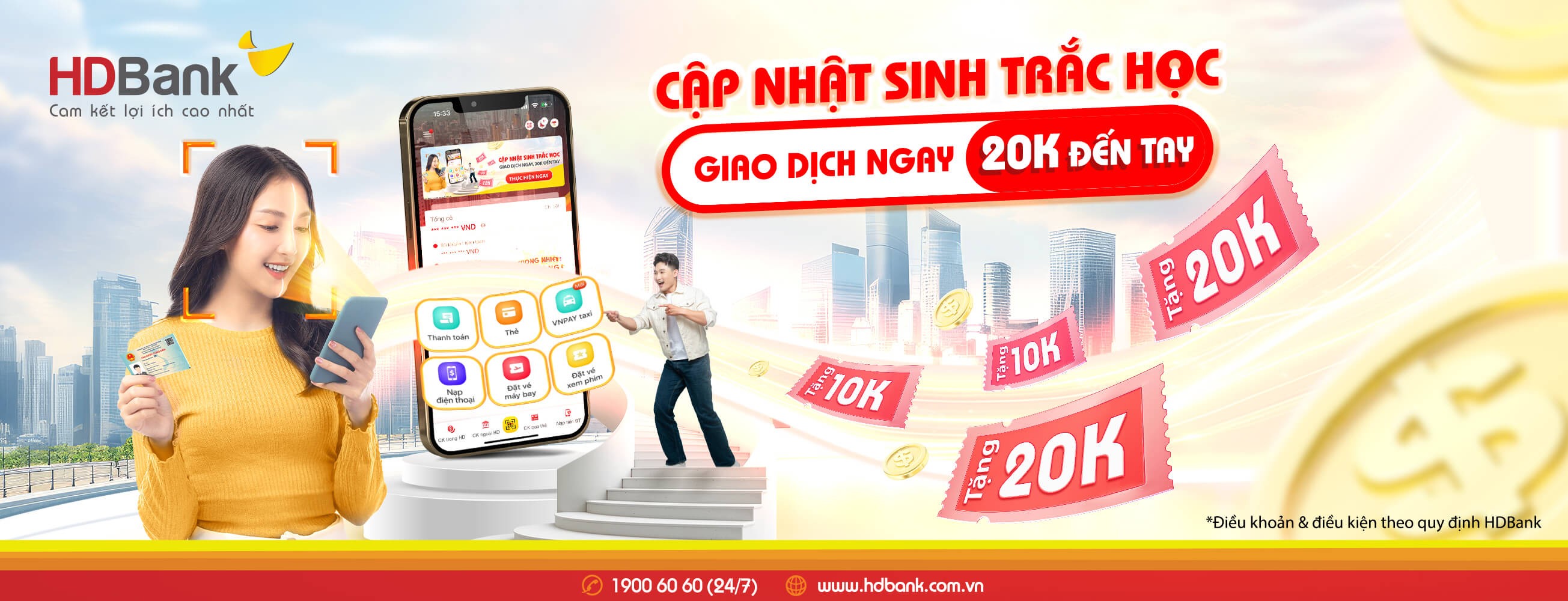 CẬP NHẬT SINH TRẮC HỌC - GIAO DỊCH NGAY - 20K ĐẾN TAY | HDBank