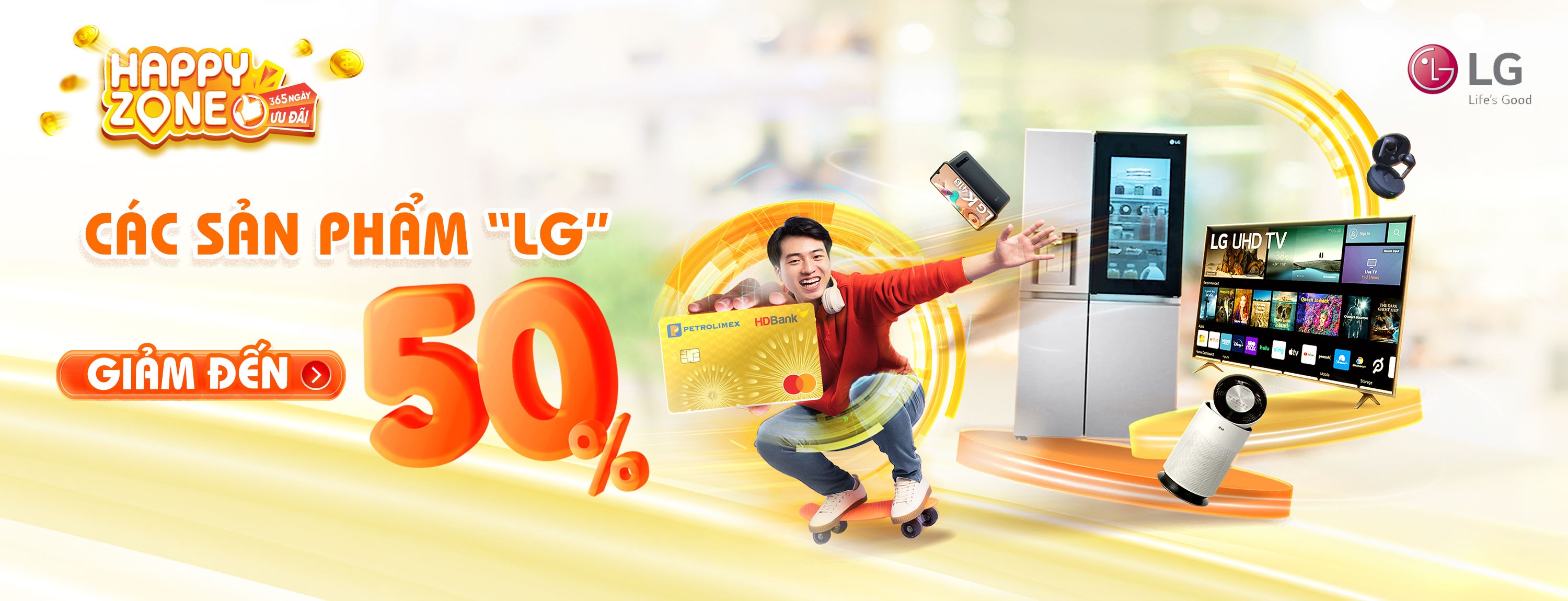 Giảm đến 50% các sản phẩm tại LG Việt Nam khi thanh toán bằng thẻ HDBank