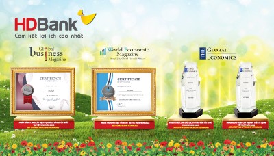 HDBank 'thắng lớn' 4 giải thưởng quốc tế về chất lượng dịch vụ
