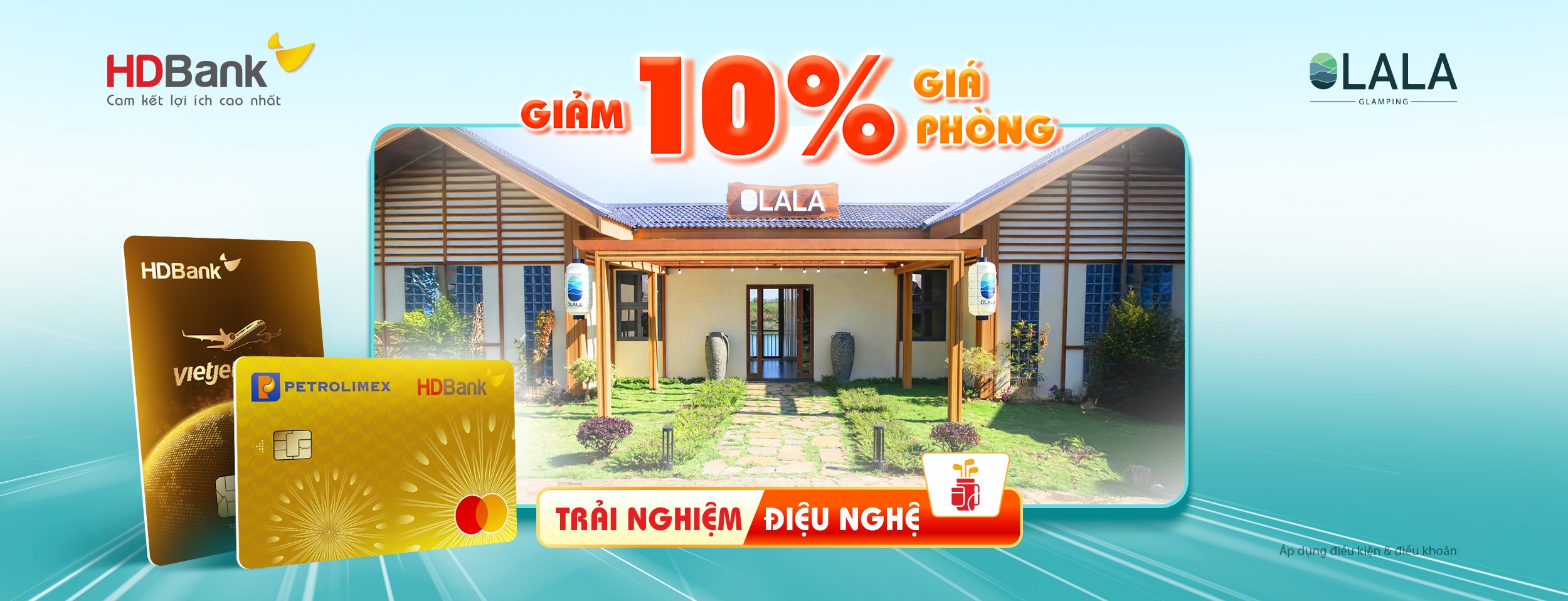 OLALA GLAMPING GIẢM 10% GIÁ PHÒNG | HDBank