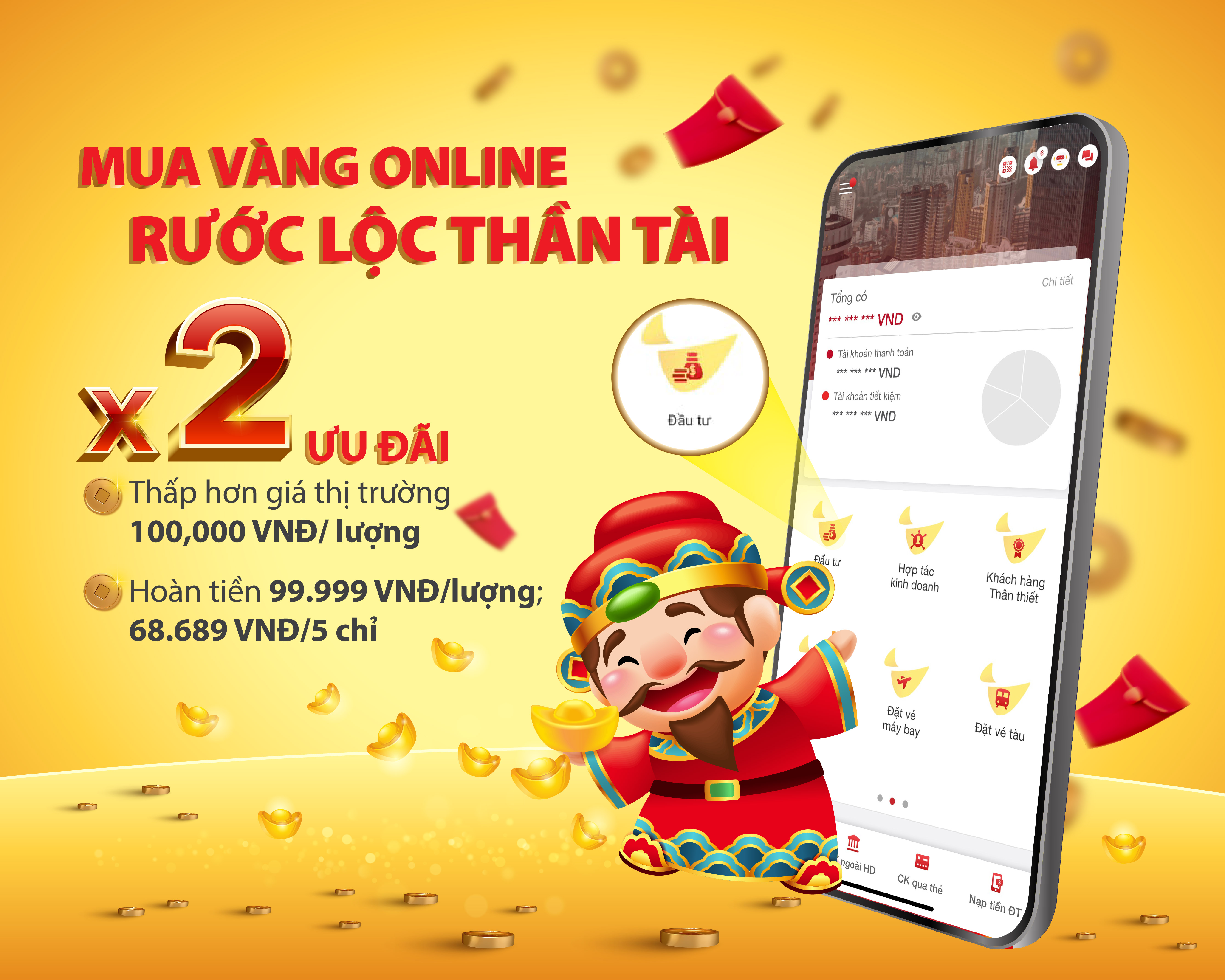 Bước mua vàng online
