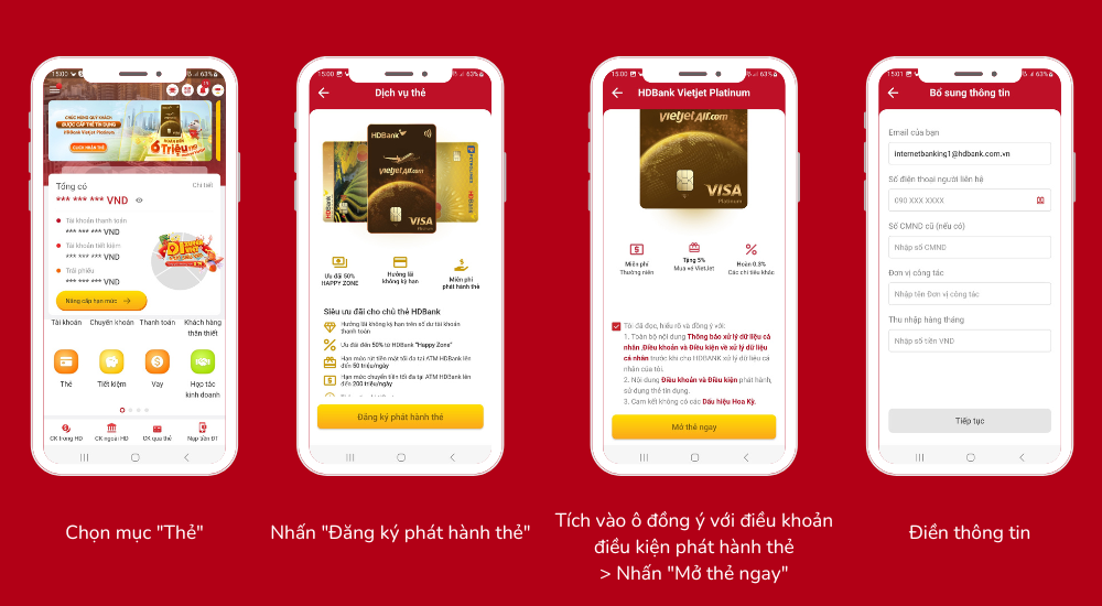 Hướng dẫn mở thẻ tín dụng online