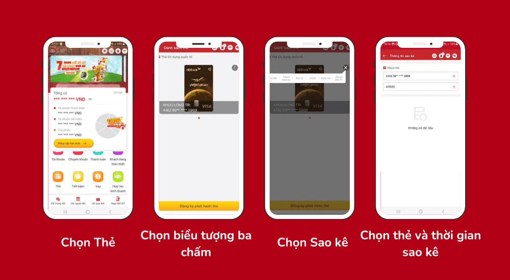Cách lấy sao kê ngân hàng online