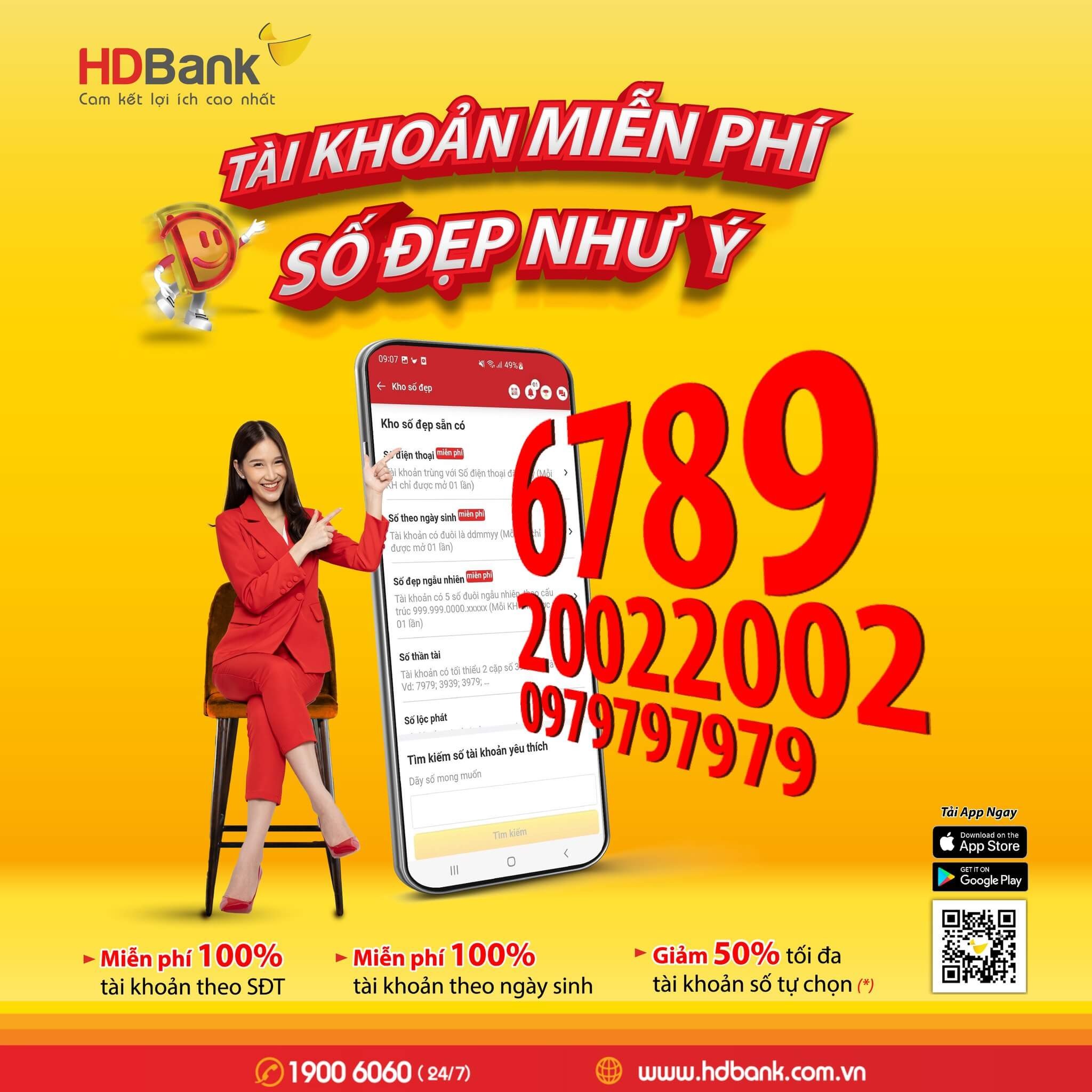 Mở tài khoản số đẹp, phát tài, phát lộc miễn phí, dễ nhớ