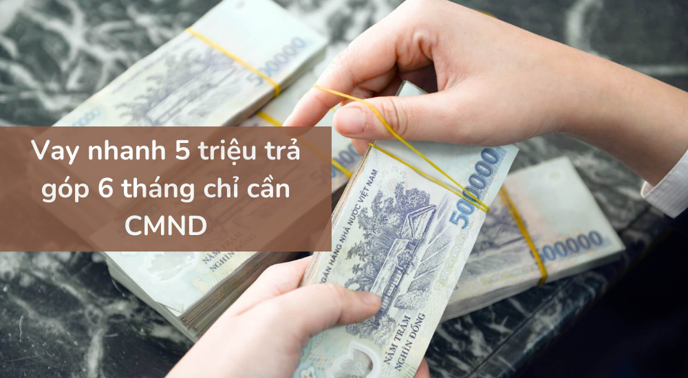 NGƯỜI DÙNG ĐĂNG KÝ VAY NĂM TRIỆU TRẢ GÓP SÁU THÁNG CHỈ CẦN CĂN CƯỚC CÔNG DÂN